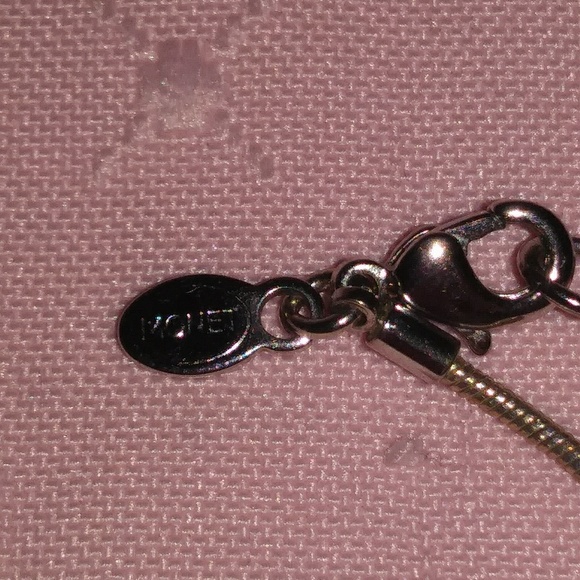 MONET Silver tone Rope Necklace Rhinestone Charms - Picture 5 of 5